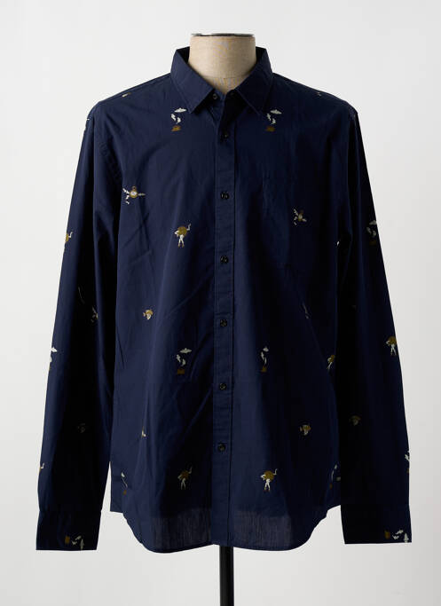 Chemise manches longues bleu SCOTCH & SODA pour homme