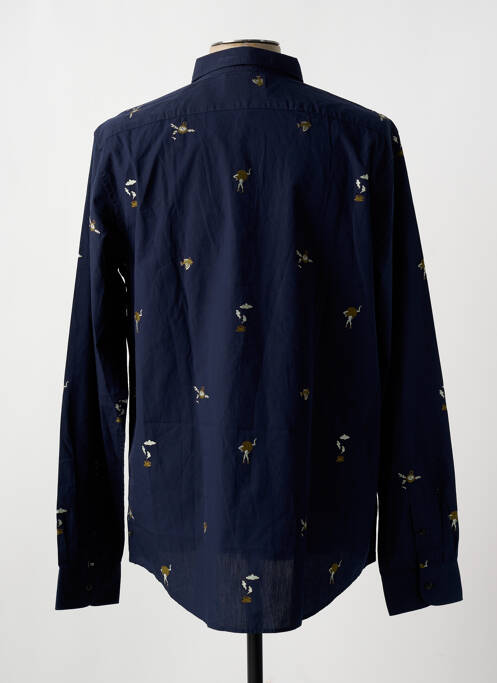 Chemise manches longues bleu SCOTCH & SODA pour homme