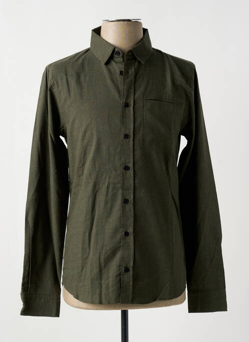 Chemise manches longues vert HARRIS WILSON pour homme