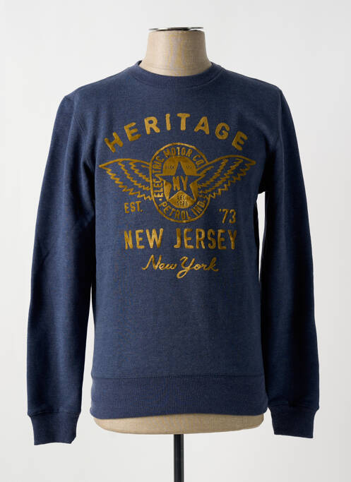 Sweat-shirt bleu PETROL INDUSTRIES pour homme