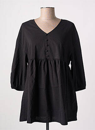 Tunique manches longues col v noir DEFACTO femme
