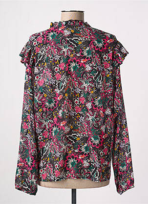 Blouse légère et transparente manches longues noir IKKS femme