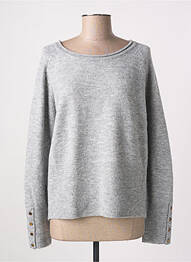 Pull tissage chiné manches longues gris SKATÏE femme
