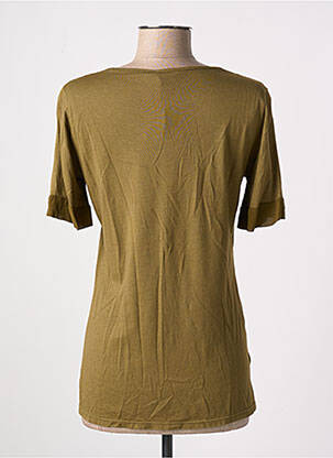 Top tissage jersey manches courtes vert LA FÉE ATELIER BY LA FÉE MARABOUTÉE femme