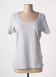 T-shirt coupe cintrée manches courtes gris SLAZENGER femme