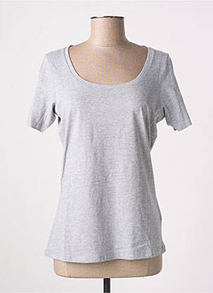 T-shirt coupe cintrée manches courtes gris SLAZENGER femme
