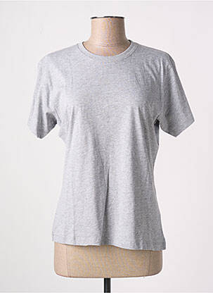 T-shirt coupe droite manches courtes gris SLAZENGER femme