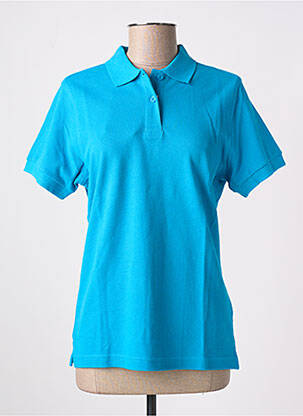 Polo coupe droite manches courtes bleu SLAZENGER femme