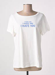 T-shirt coupe droite manches courtes blanc HUMILITY femme