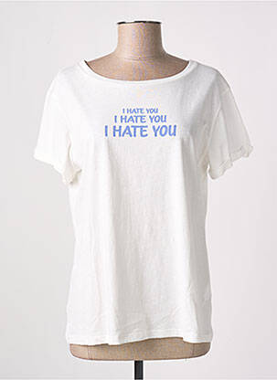 T-shirt coupe droite manches courtes blanc HUMILITY femme
