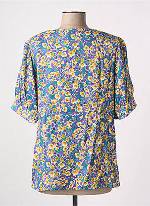 Blouse tissage popeline manches courtes vert LA FEE MARABOUTEE femme