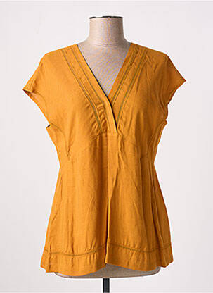 Blouse manches courtes manches courtes jaune COMPTOIR DES COTONNIERS femme