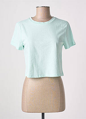 T-shirt coupe cintrée manches courtes vert DEFACTO femme