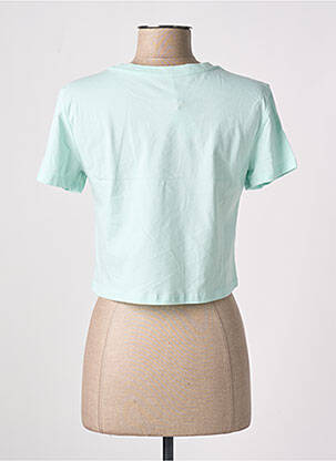 T-shirt coupe cintrée manches courtes vert DEFACTO femme