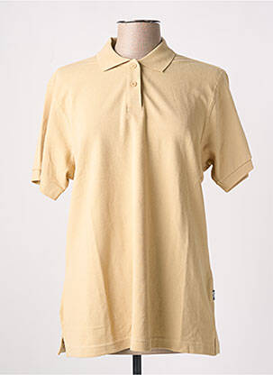 Polo fermeture boutonnée sur le devant manches courtes beige SLAZENGER femme