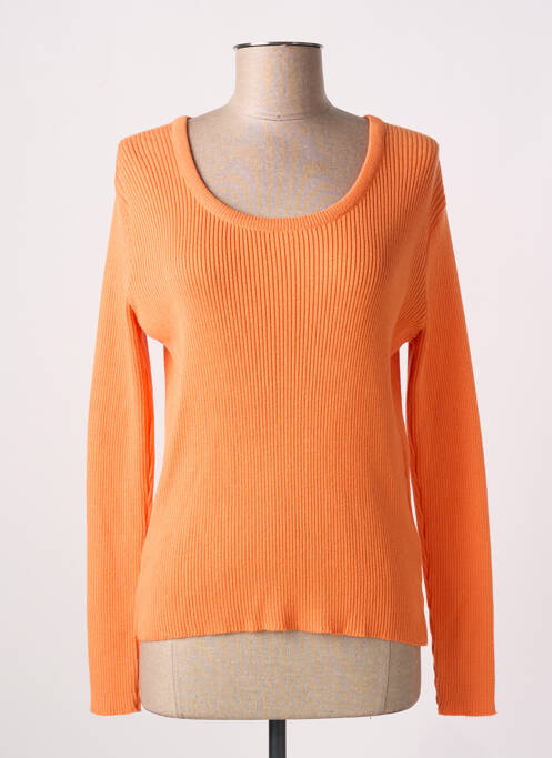 Pull col rond manches longues orange WEILL femme