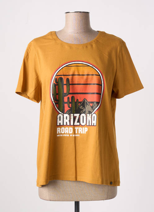 T-shirt imprimé fantaisie manches courtes jaune MADO ET LES AUTRES femme