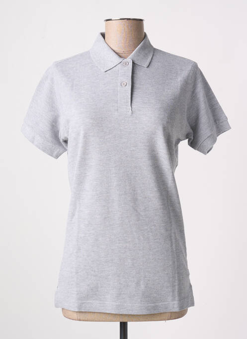 Polo stretch manches courtes gris clair SLAZENGER femme