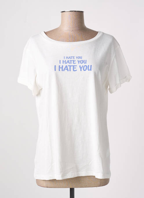 T-shirt coupe droite manches courtes blanc HUMILITY femme