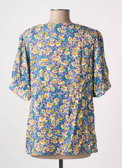 Blouse imprimé fleurs manches courtes vert LA FEE MARABOUTEE femme