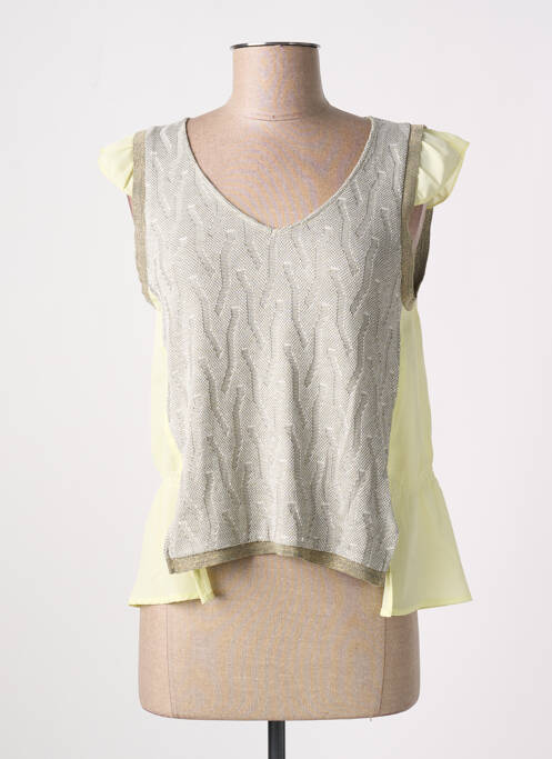 Blouse manches courtes manches courtes vert MIA SOANA femme