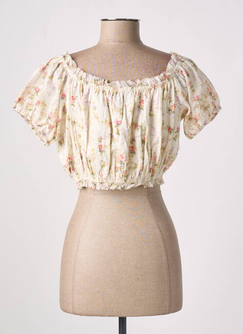 Blouse imprimé fleurs manches courtes beige RALPH LAUREN femme