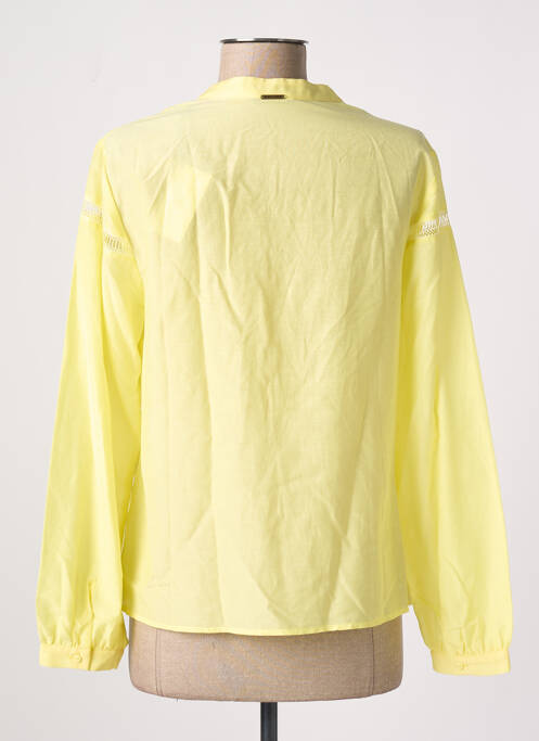 Chemisier coupe cintrée manches longues jaune ONE STEP femme