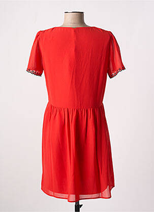 Robe courte manches courtes manches courtes rouge I.CODE (By IKKS) femme