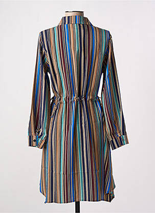Robe mi-longue manches longues manches longues bleu MEISÏE femme