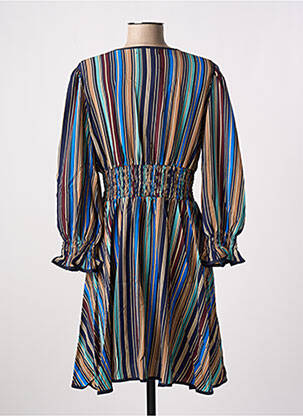 Robe mi-longue manches longues manches longues bleu MEISÏE femme