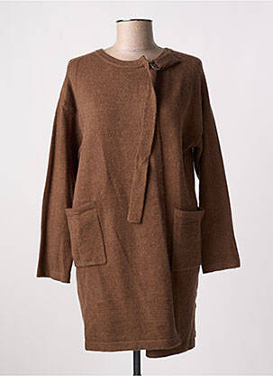 Gilet manches longues stretch marron MEISÏE femme