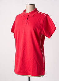 Polo stretch manches courtes rouge SLAZENGER femme