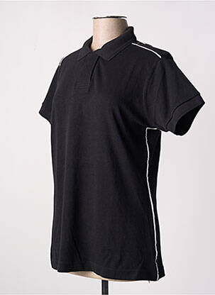 Polo stretch manches courtes noir SLAZENGER femme