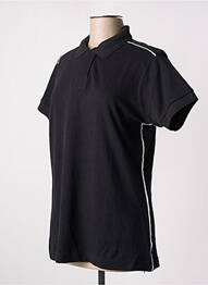 Polo stretch manches courtes noir SLAZENGER femme