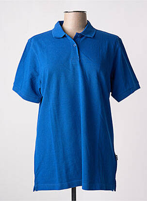 Polo stretch manches courtes bleu SLAZENGER femme