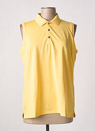 Polo fermeture boutonnée sur le devant sans manche jaune RALPH LAUREN femme