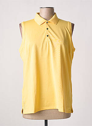 Polo fermeture boutonnée sur le devant sans manche jaune RALPH LAUREN femme