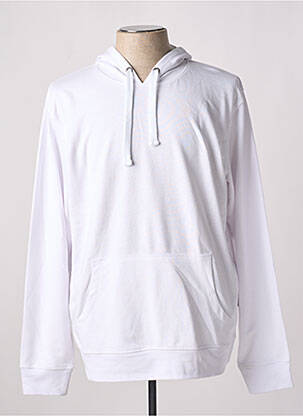 Sweat-shirt à capuche tissage jersey manches longues blanc SLAZENGER homme