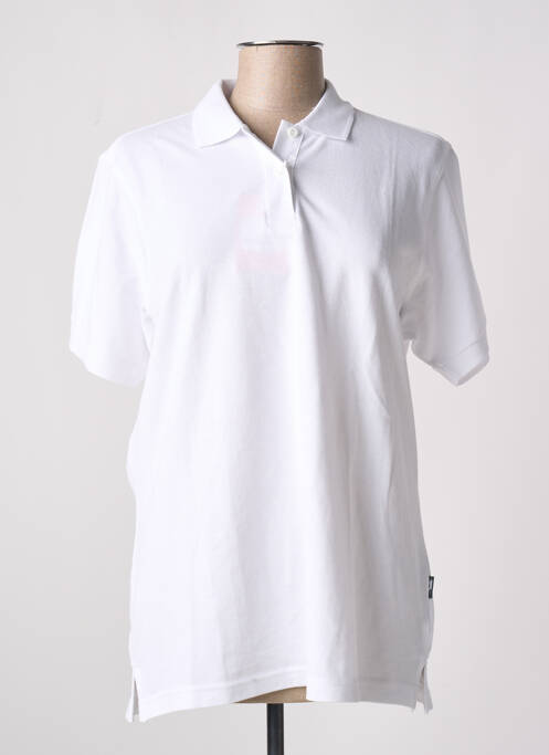 Polo stretch manches courtes blanc SLAZENGER femme