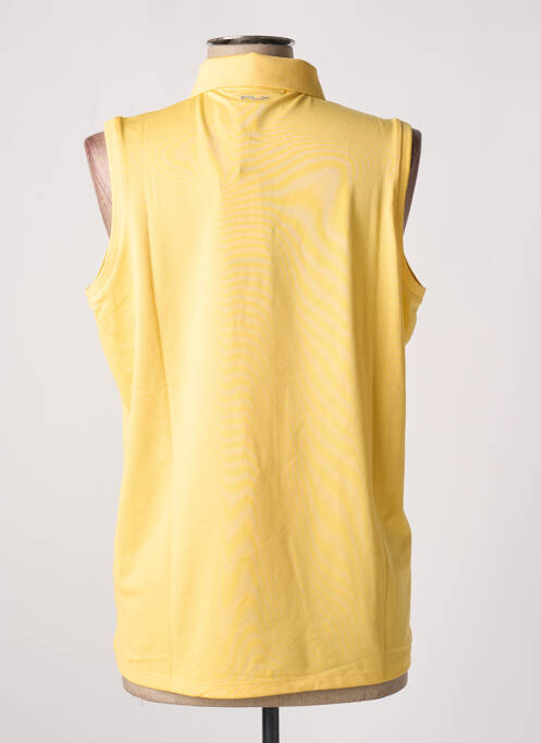 Polo fermeture boutonnée sur le devant sans manche jaune RALPH LAUREN femme