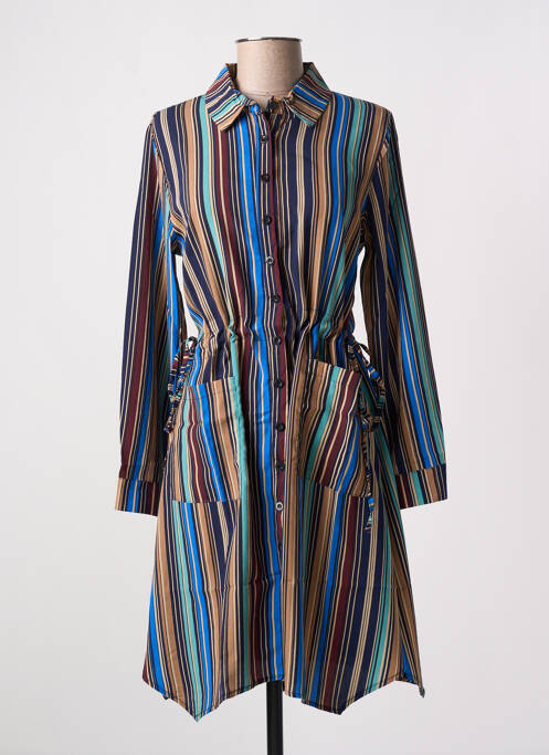 Robe mi-longue bleu MEISÏE pour femme