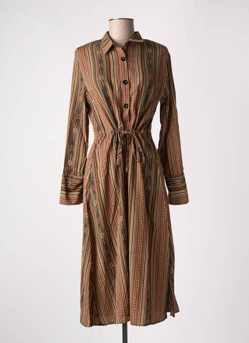 Robe mi-longue marron SKATÏE pour femme