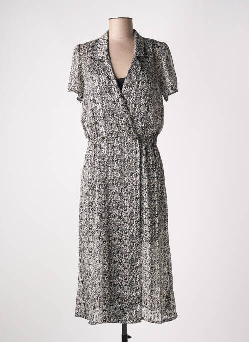 Robe mi-longue noir I.CODE (By IKKS) pour femme