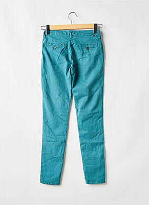 Pantalon chino tissage popeline taille normale bleu REIKO femme