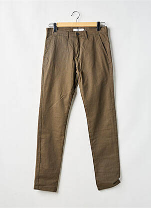 Pantalon chino stretch taille normale vert CELIO homme