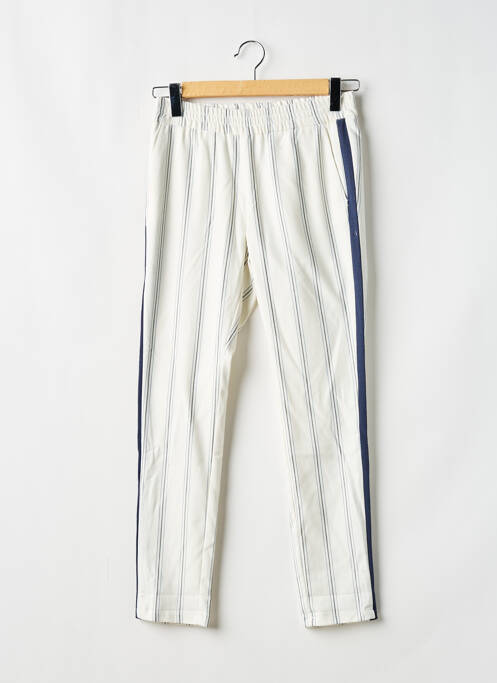 Pantalon droit stretch taille normale blanc REIKO femme