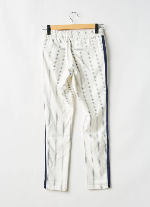 Pantalon droit stretch taille normale blanc REIKO femme