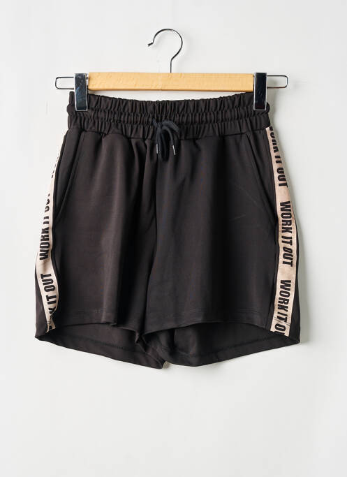 Short taille élastique taille haute noir DEFACTO femme
