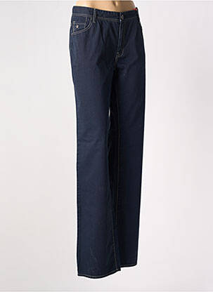Pantalon droit tissage popeline taille normale bleu GAASTRA femme