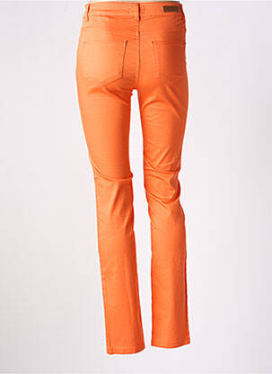Pantalon slim tissage popeline taille haute rose CAROLL femme